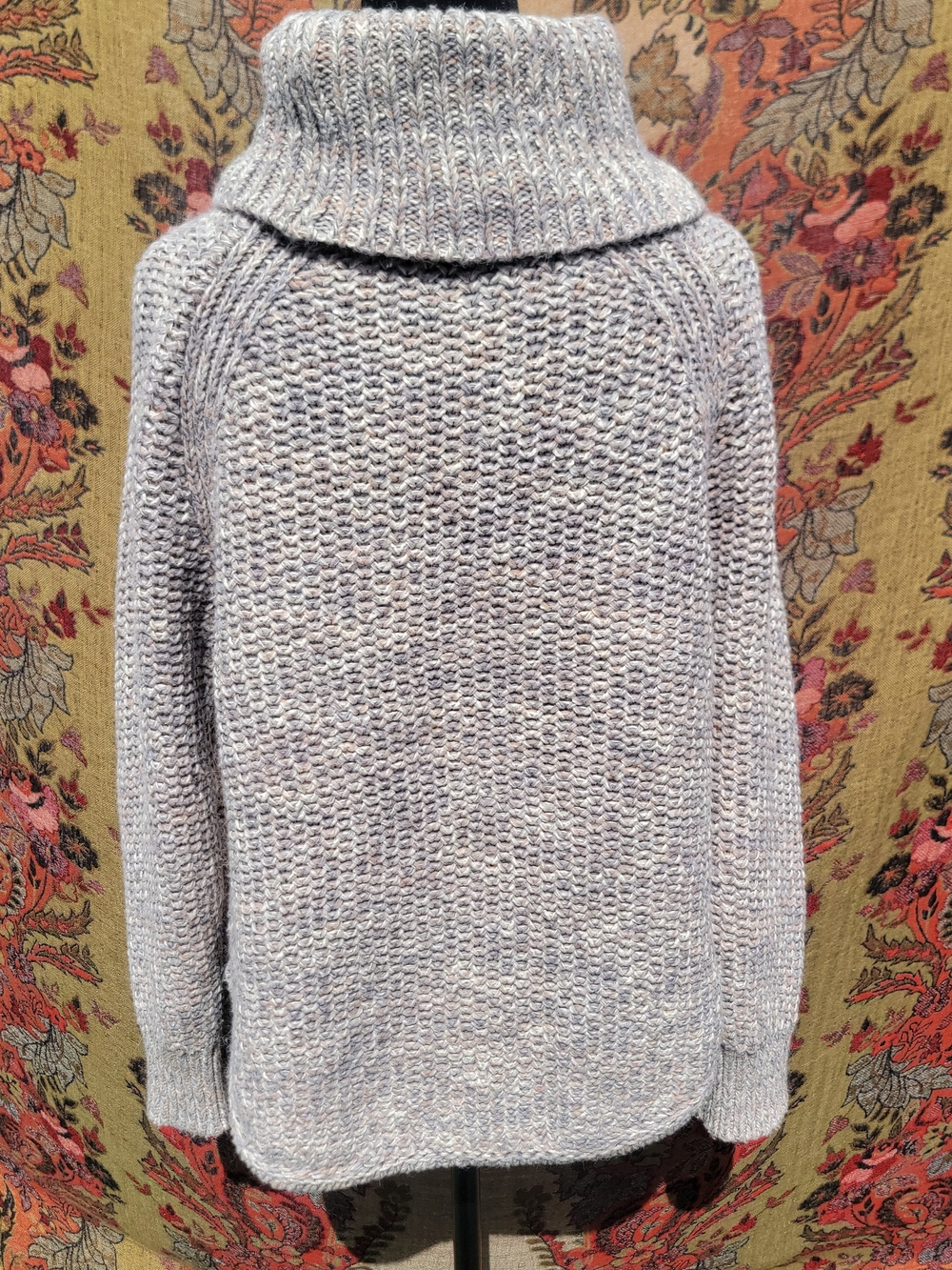 Prana Chunky Knit Turtleneck Sweater | Neutral Cozy Textured Pullover - Picture 5 of 7